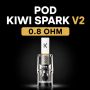 KIWI POD DI RICAMBIO PER KIWI SPARK 2 V2 0.8 OHM 2 ML 3 PZ CON REGOLAZIONE DELL'ARIA