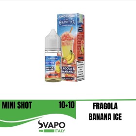 KING LIQUID GRANITIKA FRAGOLA & BANANA 0 MG MIX&VAPE 10 ML IN CHUBBY 30