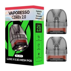VAPORESSO POD MESH COREX 2.0 DI RICAMBIO LUXE X 0.3 OHM 5 ML 2 PCS