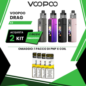 VOOPOO KIT DRAG X3 DTL 80 W TOUCH SCREEN OGNI 2 KIT ACQUISTATI 1 PACCO PNP X IN OMAGGIO