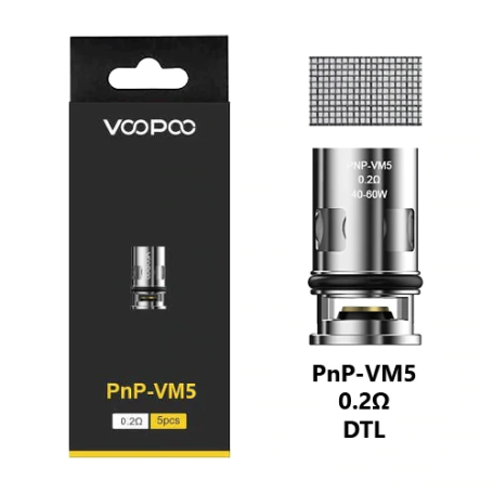 VOOPOO COIL DRAG E60 / H80S / DRAG S - X MESH PnP-VM5 0.2 OHM 5 PCS