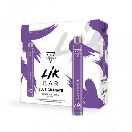 LIK BAR SUPREM-E BLUE GRANATE DISPOSABLE POD 600 PUFF 0 MG