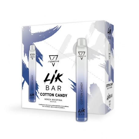 LIK BAR SUPREM-E COTTON CANDY DISPOSABLE POD 600 PUFF 0 MG