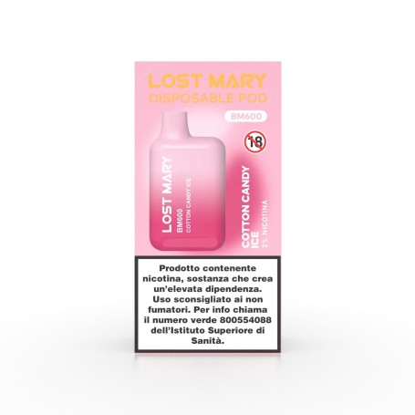ELFBAR LOST MARY BM600 DISPOSABLE POD COTTON CANDY ICE 20 MG