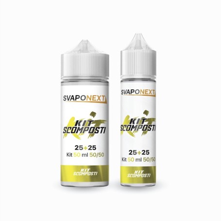 BASE SCOMPOSTA SVAPONEXT GIALLO 50/50 SOLUZIONE 8 (25 VG + 25 PG) IN CHUBBY DA 120 ML