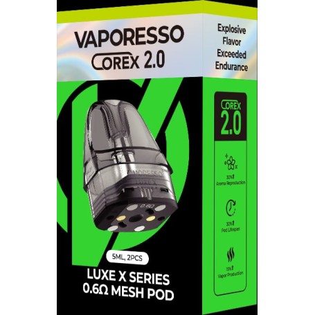 VAPORESSO POD MESH COREX 2.0 DI RICAMBIO LUXE X 0.6 OHM 5 ML 2 PCS