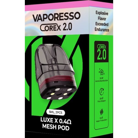 VAPORESSO NUOVE MESH POD COREX 2.0 DI RICAMBIO LUXE X 0.4 OHM 5 ML 2 PCS