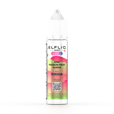 ELFLIQ 20ML KIWI PASSION FRUIT GUAVA 0 MG MIX&VAPE