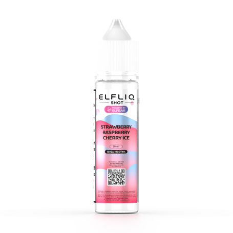 ELFLIQ 20ML STRAWBERRY RASPBERRY CHERRY ICE 0 MG MIX&VAPE
