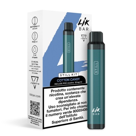 LIK BAR STILL KIT BLUE CON POD PRECARICATA COTTON CANDY 20 MG 2 ML 1 PCS